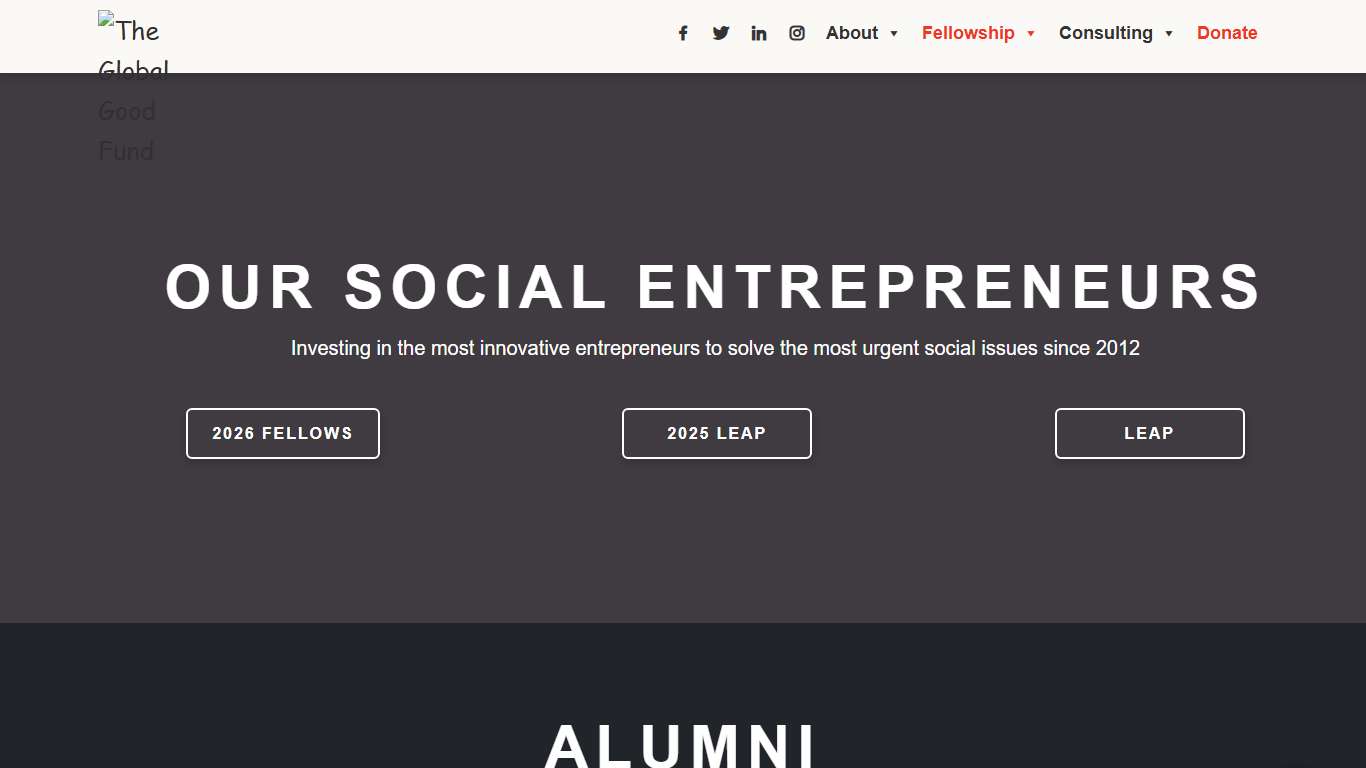 Entrepreneurs - THE GLOBAL GOOD FUND